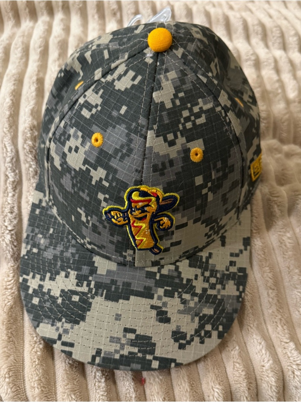 The Game Men's Digital Camo Cap with Yellow Hot Dog Patch